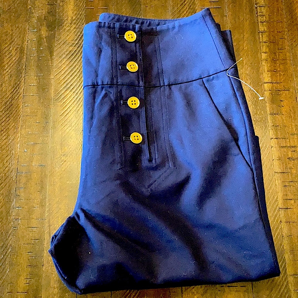 Lauren Ralph Lauren navy sailor retro style wide leg size 8